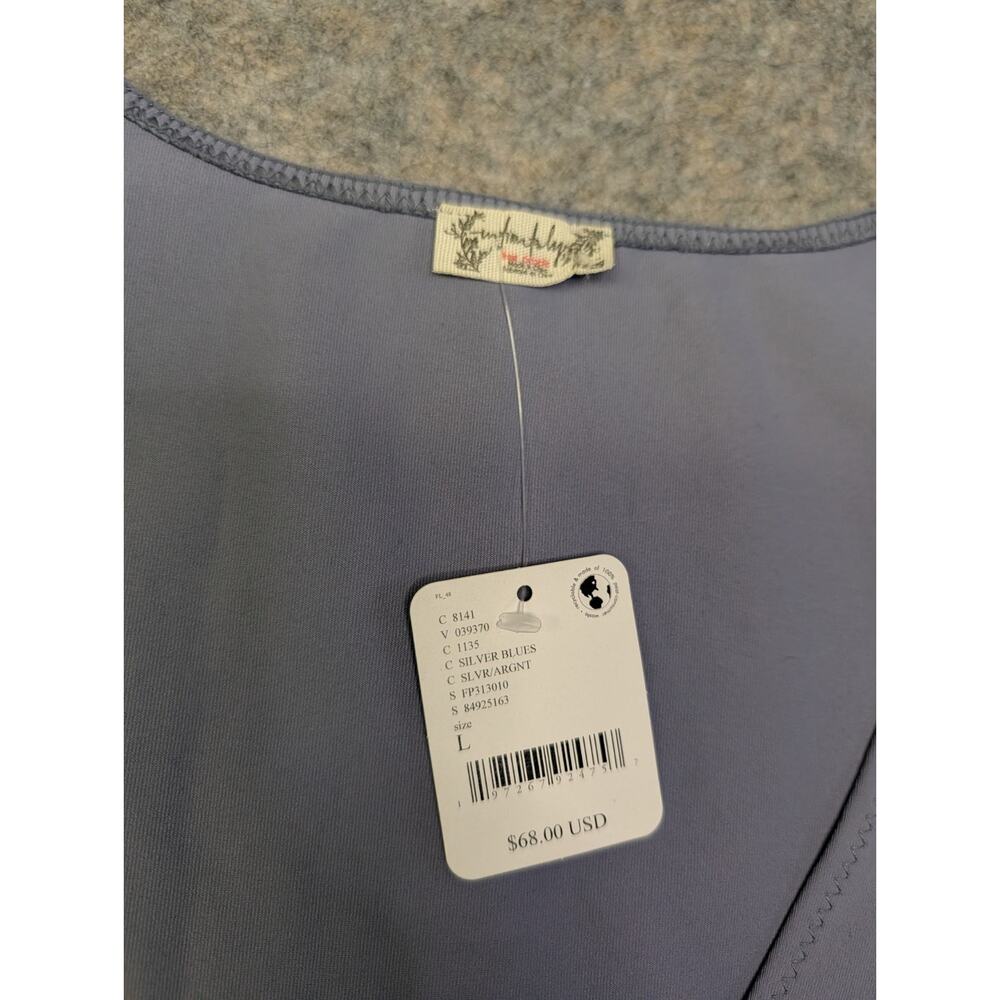 NWT Free People VA Va Voop Puff Sleeve Bodysuit Size Large Purple Lavender - Picture 3 of 7
